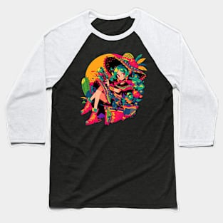 Cinco de mayo mexican anime girls with pistol Baseball T-Shirt